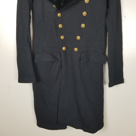RALPH LAUREN Denim & Supply Double Breasted Knit Military Jacket Coat US S - Picture 3 of 13
